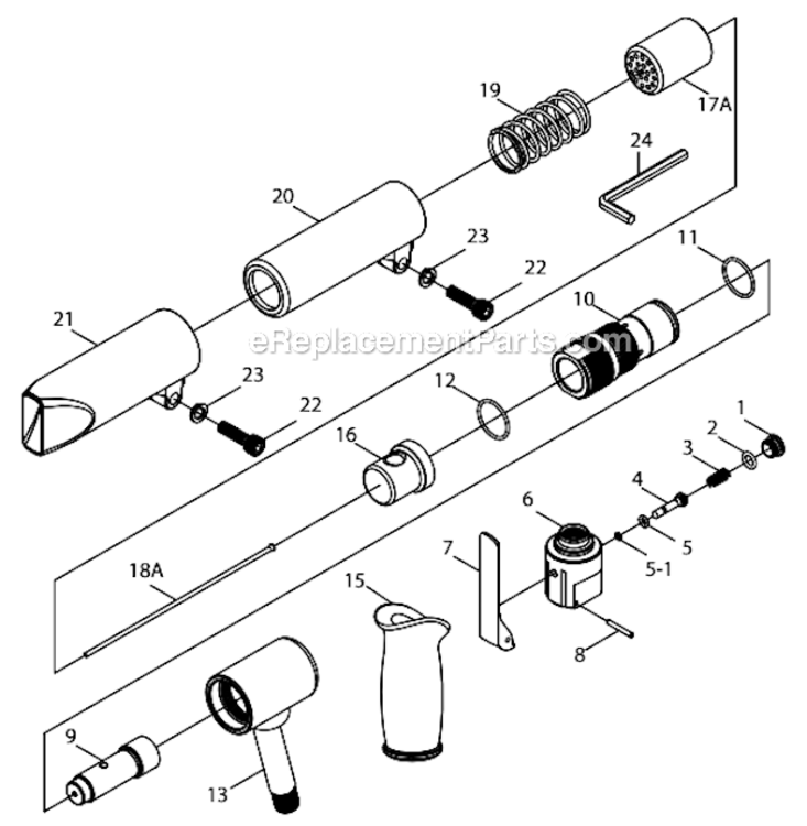 Page A Diagram and Parts List for CP7125  Chicago Pneumatic Scaler